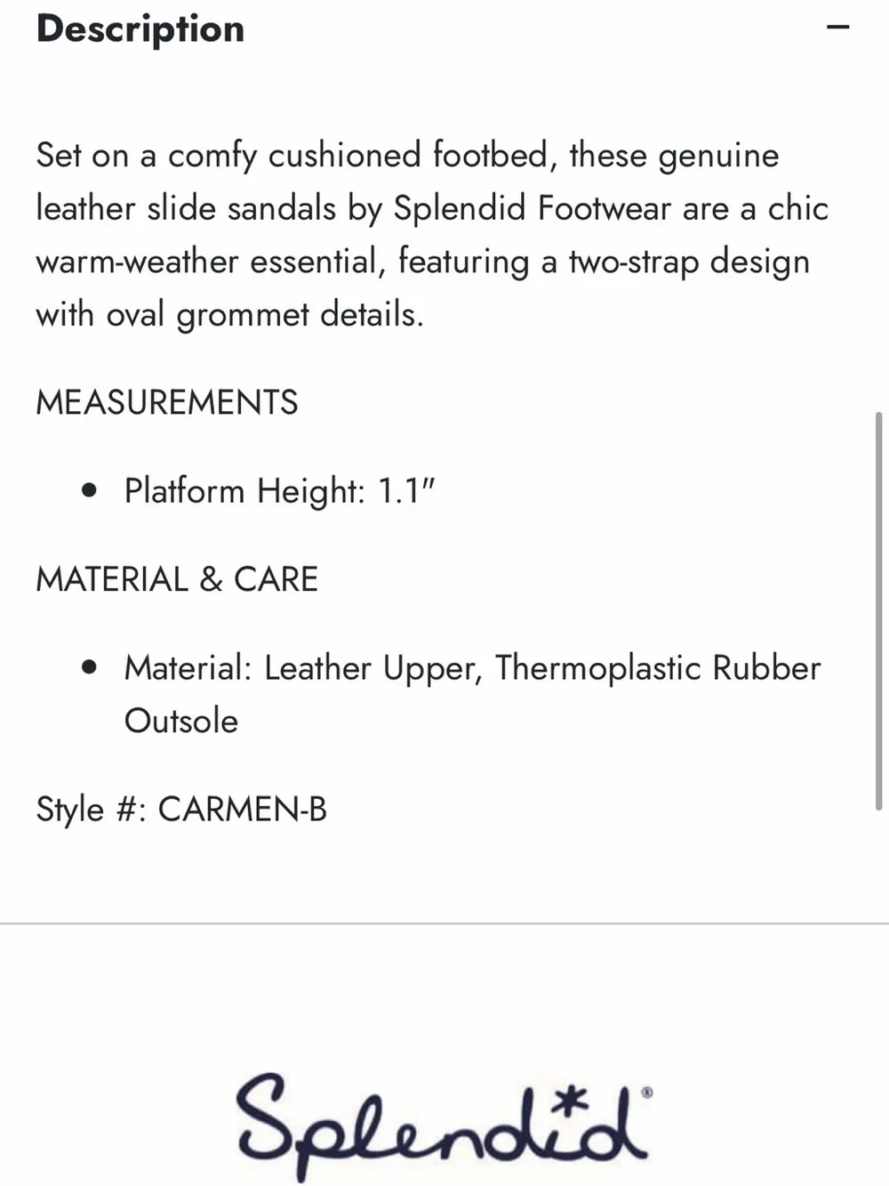 Splendid Carmen Slide Sandal